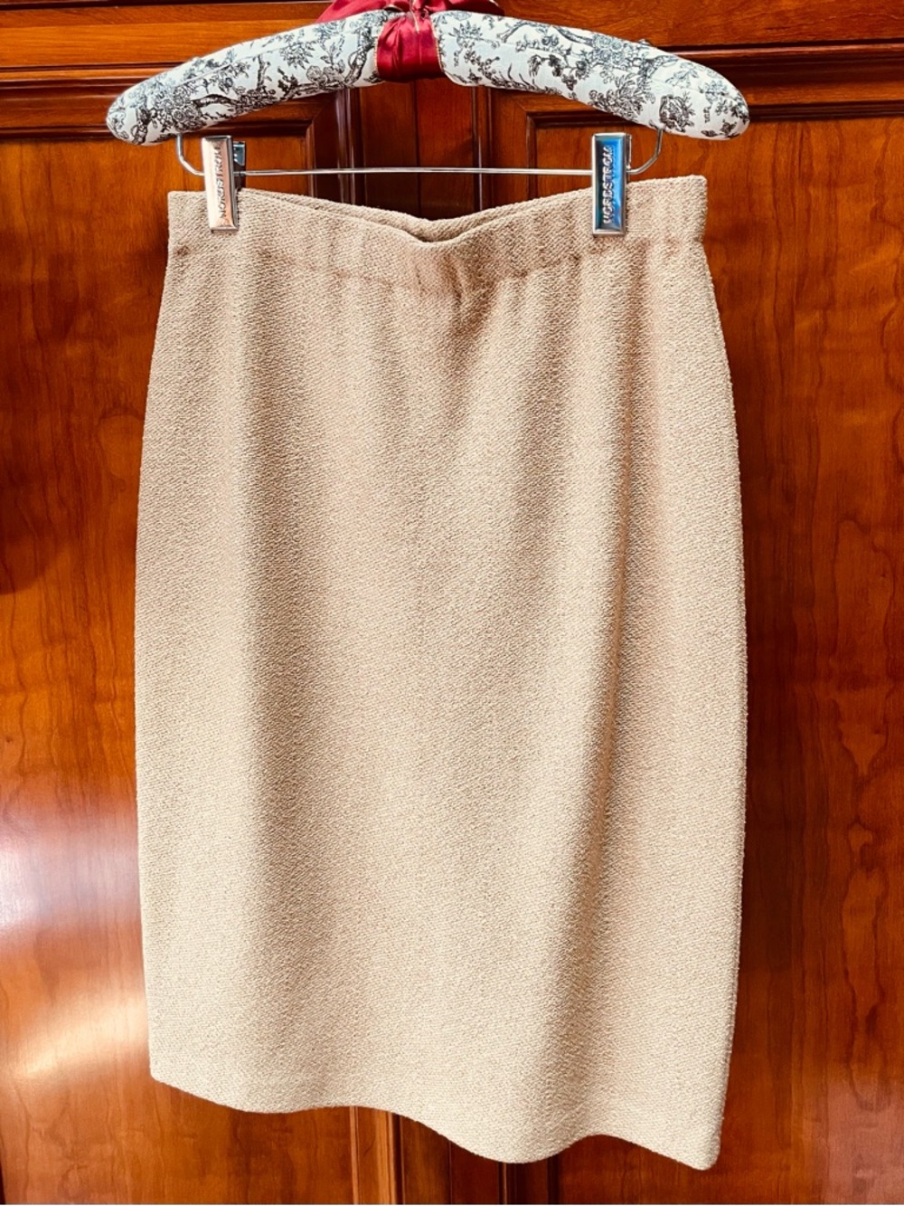 Cream Pencil Skirt